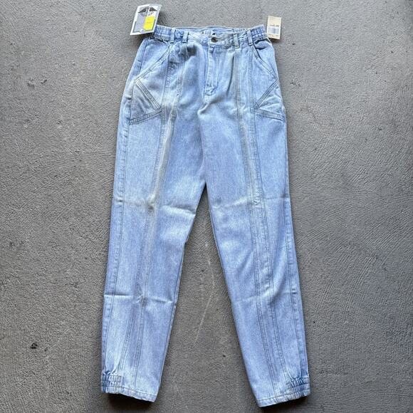 Deadstock 90s Dockers Jeans 30x32 Pleated Denim Levi’s Baggy Acid Wash Vintage - Picture 1 of 14